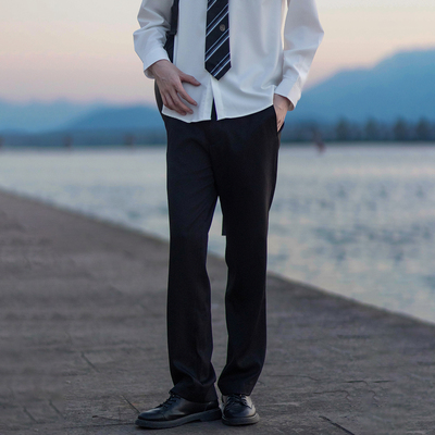 森岛町dk制服西裤日系黑色西装裤