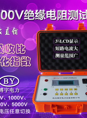 BY2671E绝缘电阻测试仪5000V兆欧表充电5KV吸收比极化指数