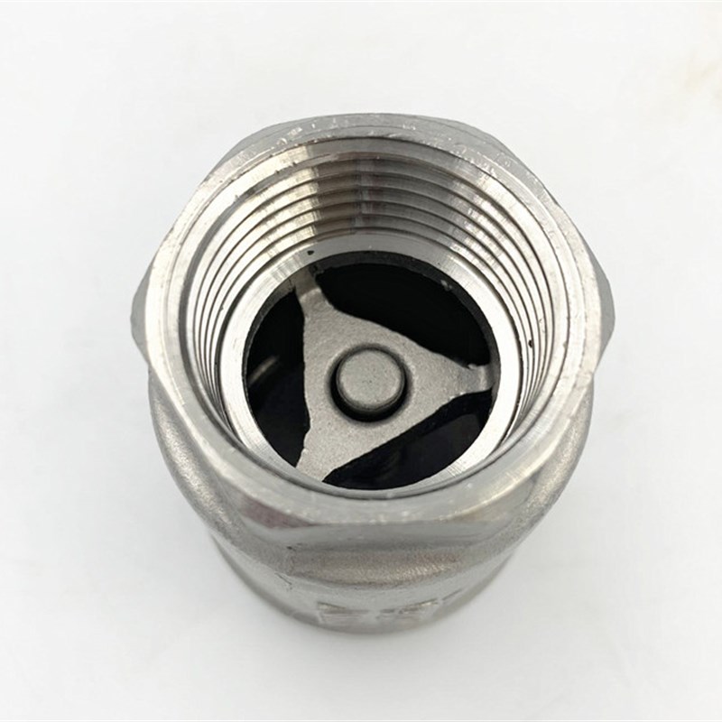 304不锈钢立式止回阀H12单向止逆阀 弹簧立式止回阀4分6分 1寸2寸