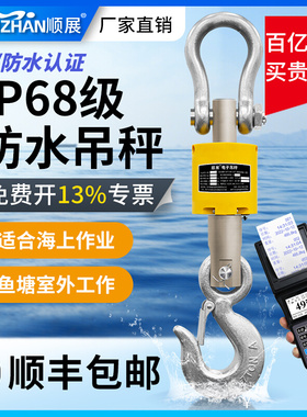 电子吊秤5吨10t吊磅秤吊钩称挂钩秤3t无线吊磅2t防水秤手持带打印
