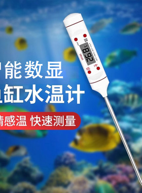 鱼缸温度计高精度测水温计养殖水族专用电子数显探针式智能测量计