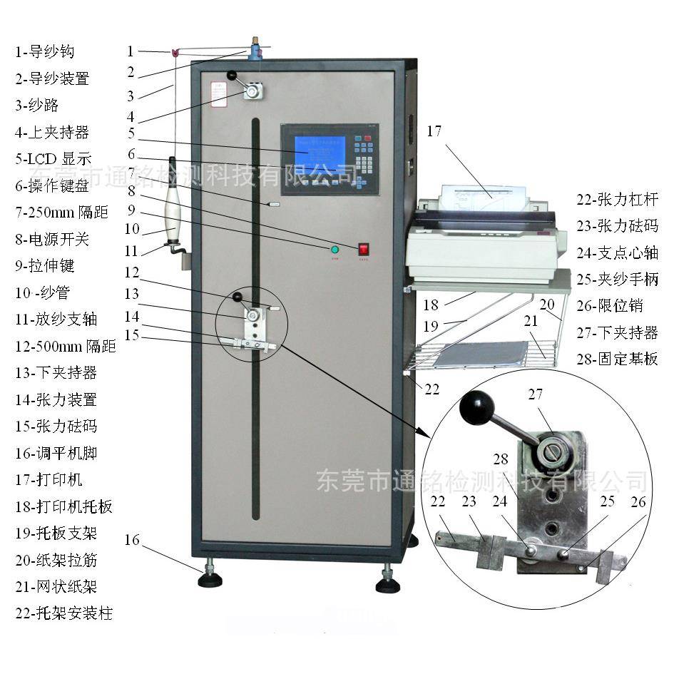 电子单纱强力仪立式电子单纱强力仪纺织类检测设备专业智造