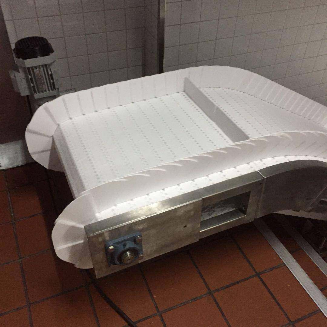 厂家供应爬坡网带输送机模块网输送带转弯机食品包装输送带