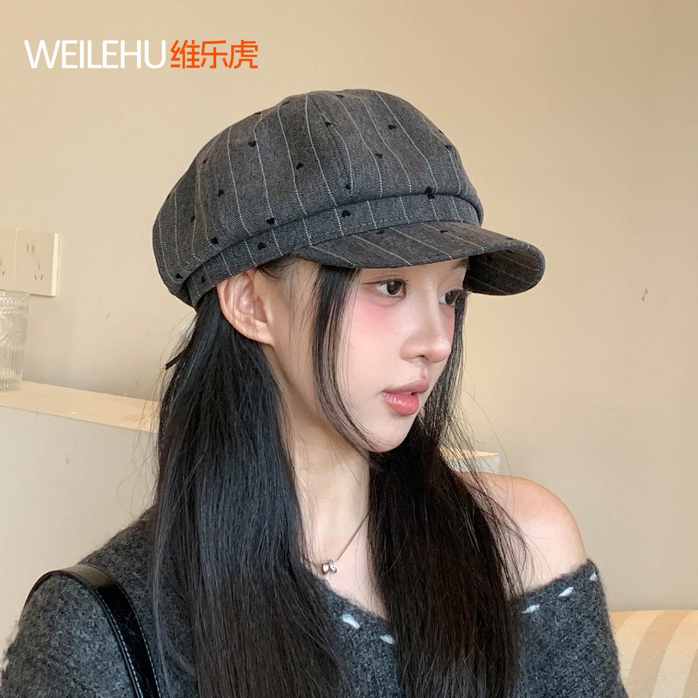 贝雷帽八角帽女2026春夏新款画家帽报童帽子韩系大头围显脸小秋冬