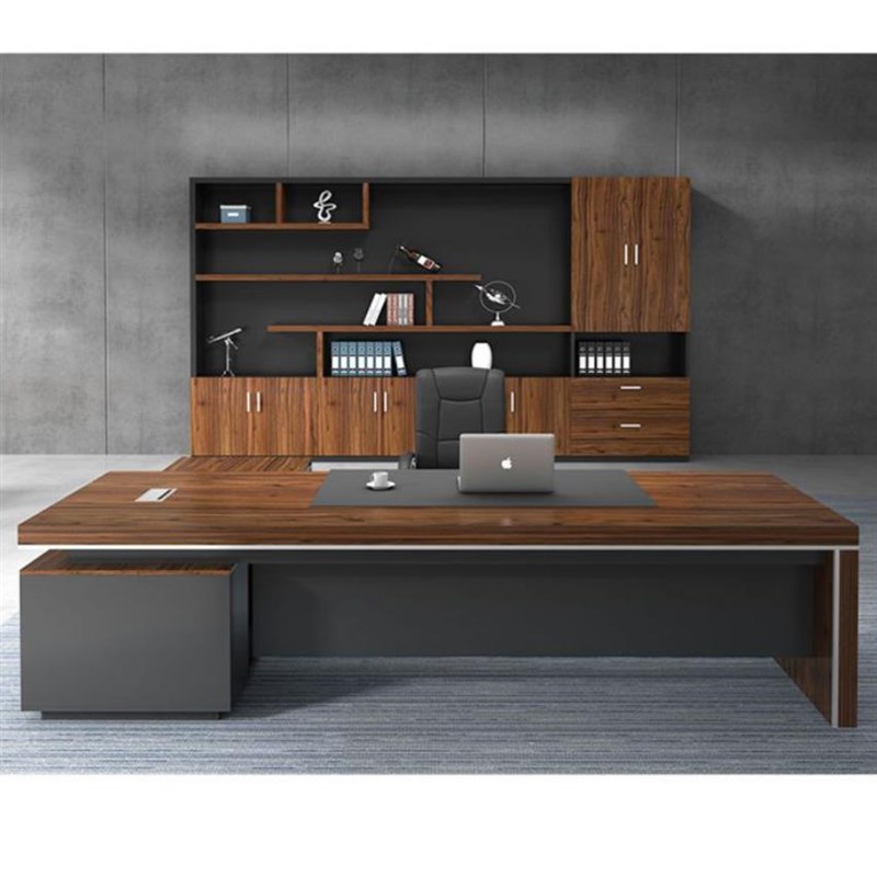 山东青岛双盛林办公家具简约经理总裁老板办公桌班台桌椅组合厂家