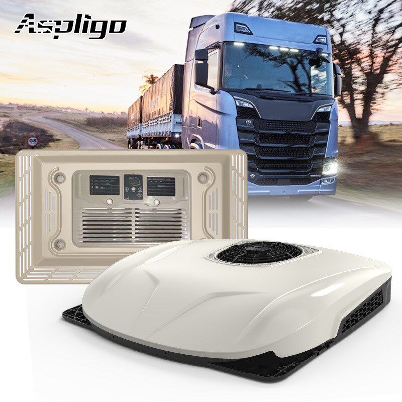 Aspligo新款超薄顶置汽车空调12v24v卡车房车电动驻车空调一体机