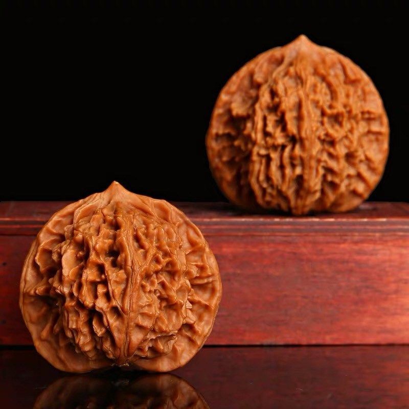 特大文玩核桃龙纹官帽狮子头手把玩件机刷手盘麻核桃古玩麦穗虎头