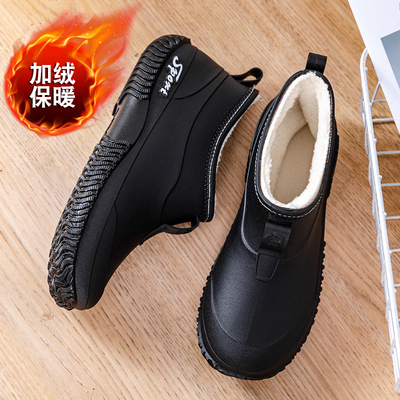 加绒防寒保暖秋冬雨鞋女士时尚