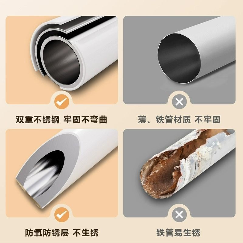 免打孔伸缩杆免安装晾衣杆衣架卧室窗帘挂杆浴帘杆子门帘衣柜撑杆