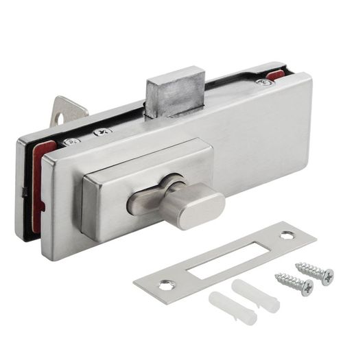 无框玻璃门锁单门双门玻璃锁地弹簧门锁夹商店门地插锁通用型锁夹