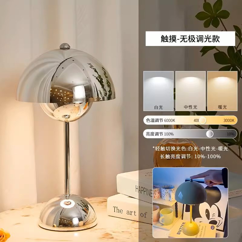 丹麦Tradition花苞台灯蘑菇灯少女化妆桌氛围小夜灯浪漫调性台灯