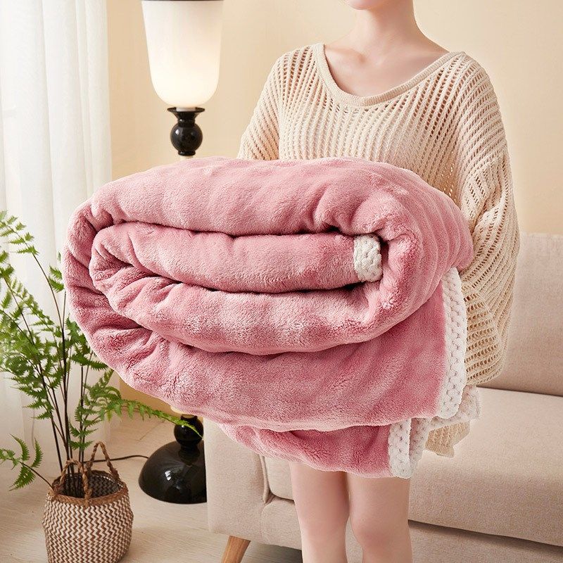 纯色仿兔毛绒毯会销礼品加厚法兰绒毯子促销店庆活动礼品毛毯