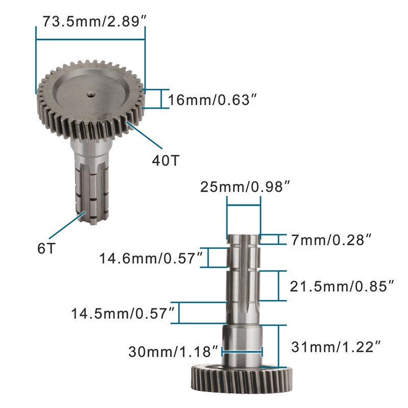 17T摩托车发动机变速箱齿轮外箱主副轴齿轮更换ATV200 ATV 200