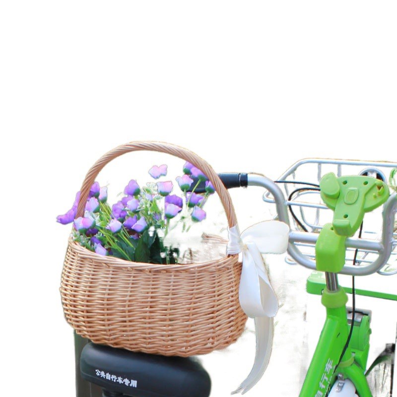 PH2Y柳编藤编收纳篮花篮装饰篮小朋友手提篮采花篮插花拍照大书包