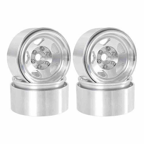 RC1.9寸仿真攀爬车金属五星轮毂 1/10越野车SCX10 km2 TRX4 90046