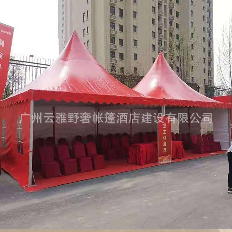 广州定制铝合金尖顶帐篷户外欧式篷房广告宣传活动PVC遮阳棚