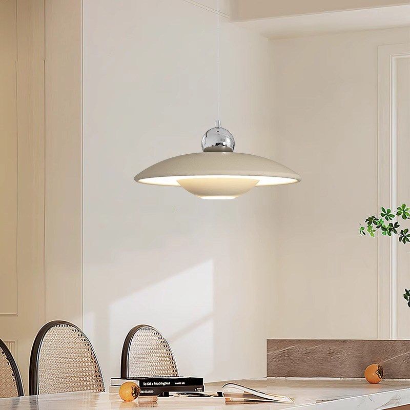 奶油风飞碟吊灯可位移摇臂餐厅灯现代简约饭厅餐桌灯吧台法式灯具,家装灯饰光源,客厅吊灯,淘宝优惠券,粉丝福利购,淘宝优惠卷