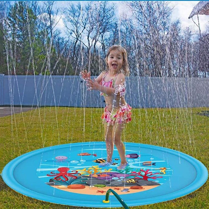 夏季热销海底世界圆形喷水垫 儿童戏水池 170cm喷水垫 户外洒水垫