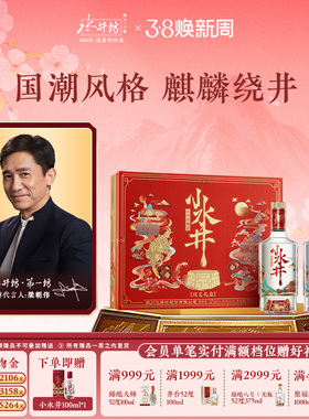 【顺丰48小时】水井坊小水井52度500ML*2 双支礼盒浓香型送礼