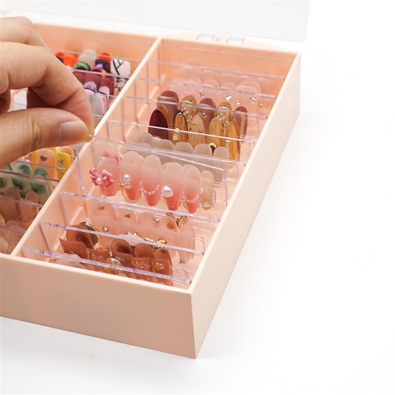 美甲穿戴甲收纳盒可拆卸30片亚克力作品展示架亚克力美甲色板展示