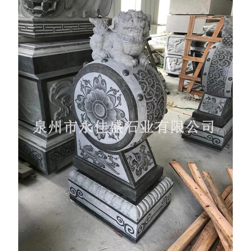 新品中式青石雕花石鼓门墩报鼓石石雕