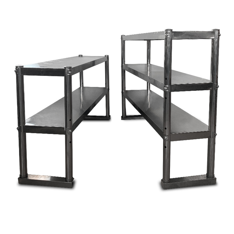 工厂直销不锈钢立架三层工作台架台面立架厨房双层置物架操作台架