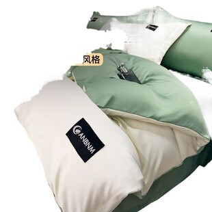 夏季 丝滑冰丝床单枕套床上冰丝四件套可机洗 冰丝被套凉感薄款