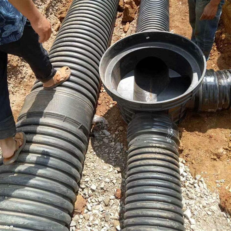 唐山丰润HDPE双壁波纹管D300公路雨水管市政排污管排水管天津京通