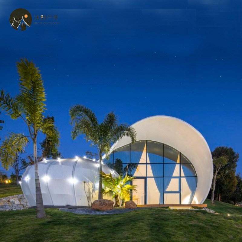 沐野户外景区豪华异型酒店帐篷露营野奢帐篷酒店大型营地民宿帐篷