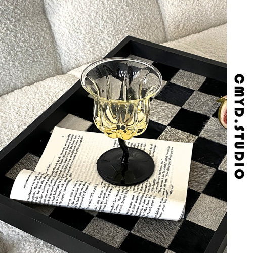 CMYD氛围感异形酒杯创意鸡尾酒高级小众杯子中古玻璃杯法式高脚杯