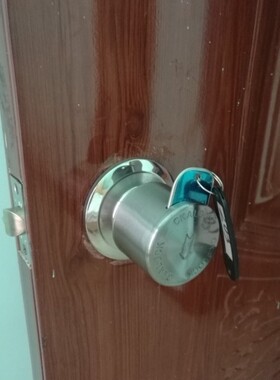 老式锁机械磁卡锁家用房门锁球形锁室内老式插卡宾馆门锁公寓旅馆
