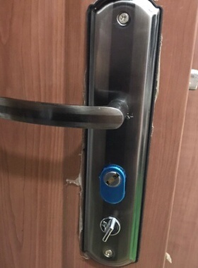 门锁把手防盗门拉手面板1.2厚通用防盗门把手加厚实心大门锁