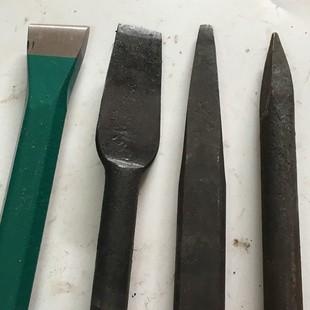 包邮石工凿扁凿铁扁凿六角钢弹簧钢凿子尖凿水泥石头凿錾子大扁凿