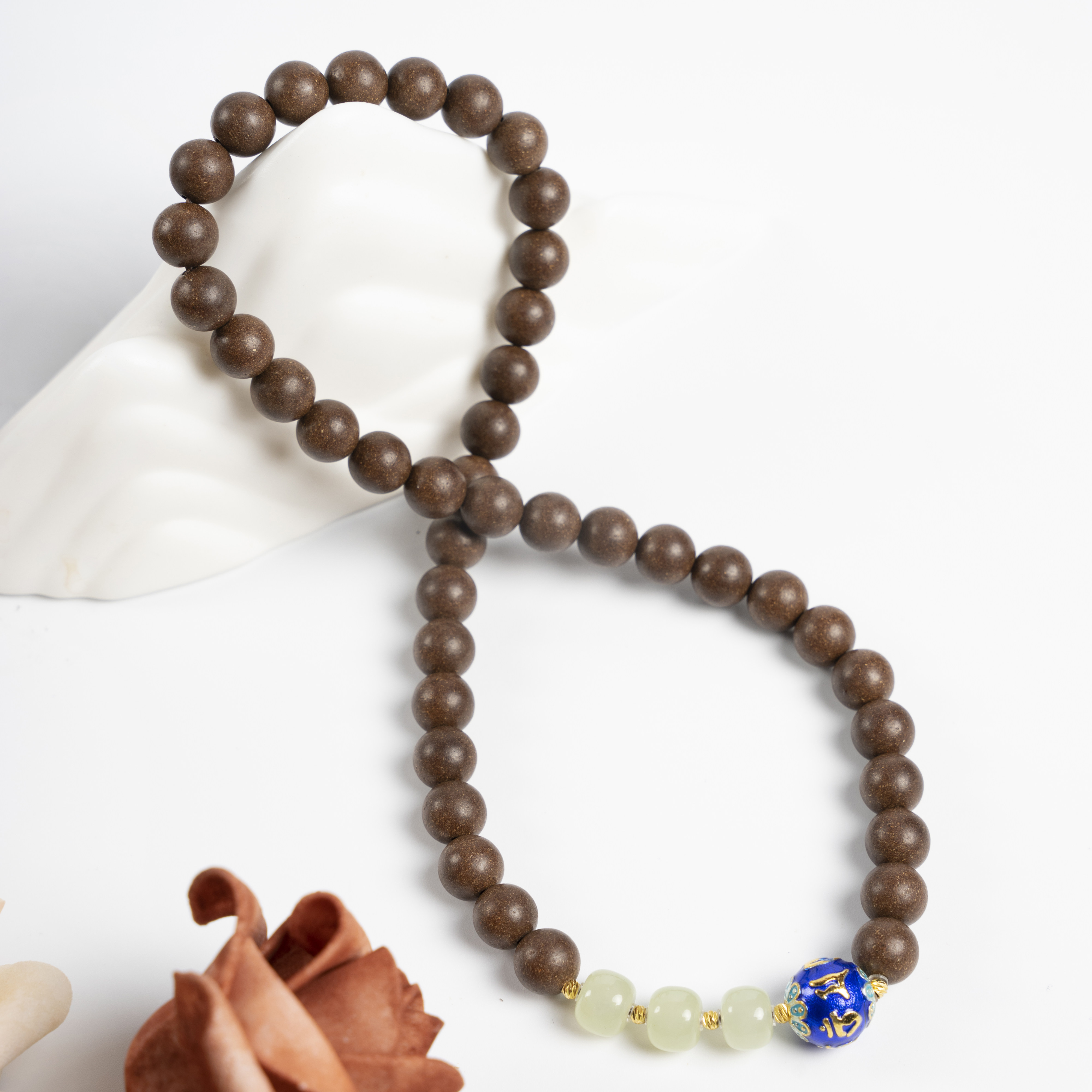 西泠印社集团茉莉天然手工古法合香珠手串佛珠文玩手链高级感饰品