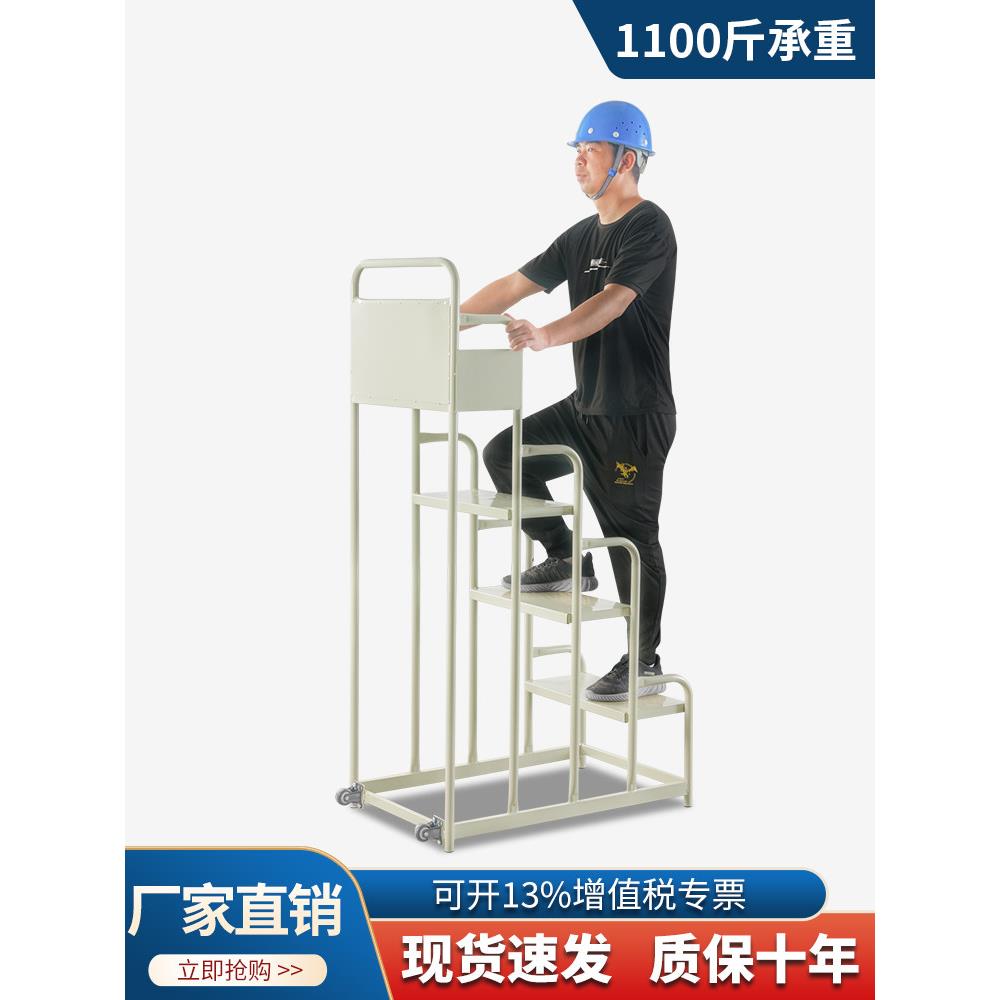 仓库可移动爬梯货架楼梯家用两步/三步梯子超市带轮爬梯图片