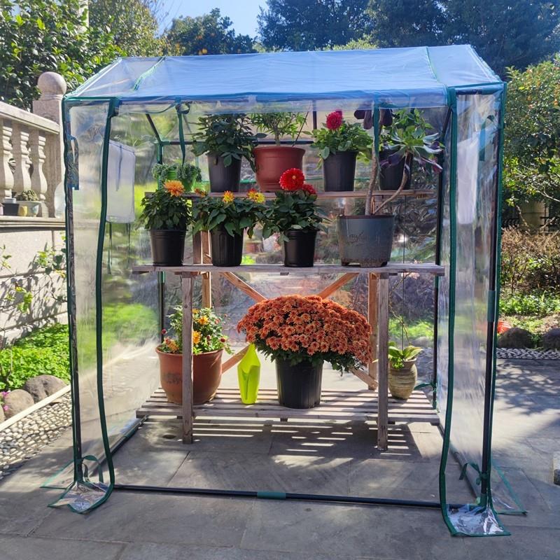 花房植物温室防风防雨户外暖房庭院阳光房家庭园艺多肉保温罩花棚