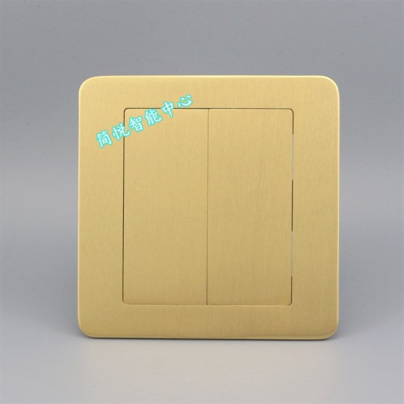 地面插座双开门隐藏式地插全铜防水地板插翻盖式三位地插不含模块