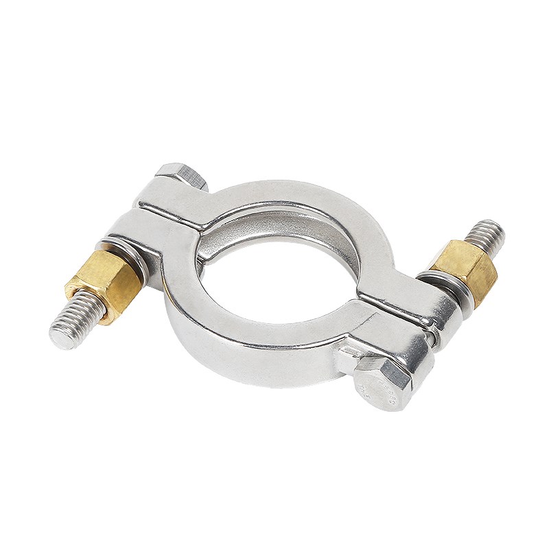 304不锈钢卫生级高压快装卡盘铜螺母卡箍双螺栓重型加厚快速抱箍