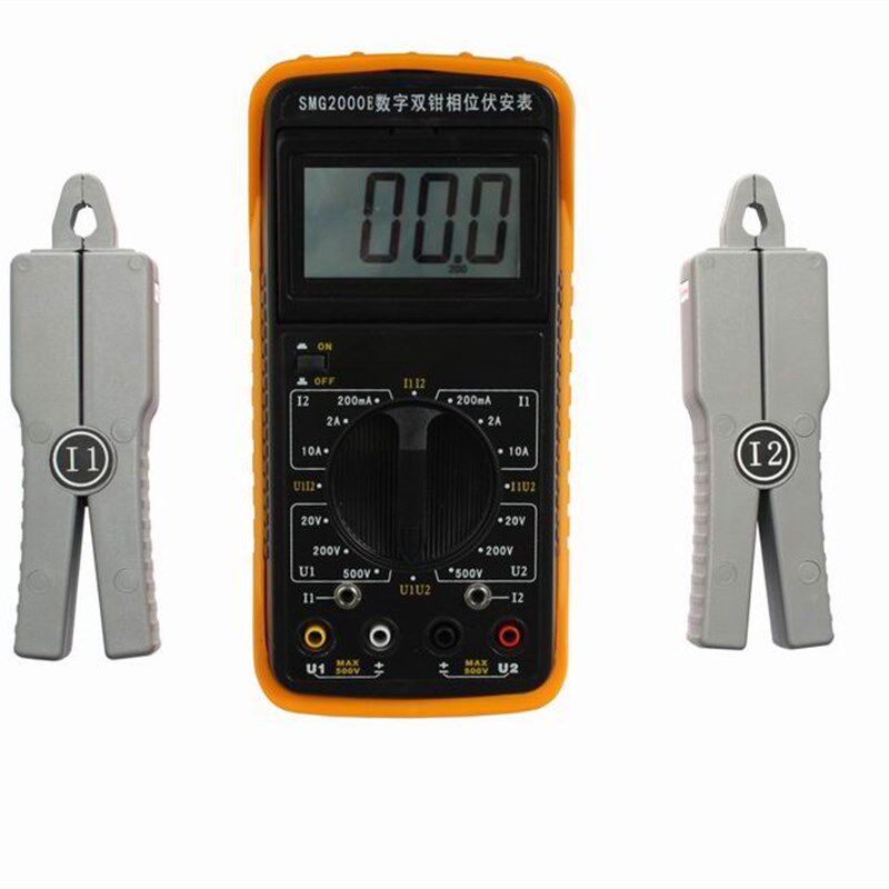 【武汉华意SMG2000E数字双钳相位伏安表 钳形相位表