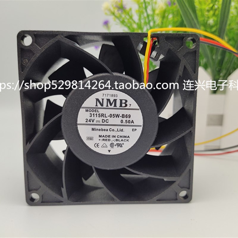 NMB 全新 3115RL-05W-B60/B70/B69/B66 24V 8038 变频器散热风扇