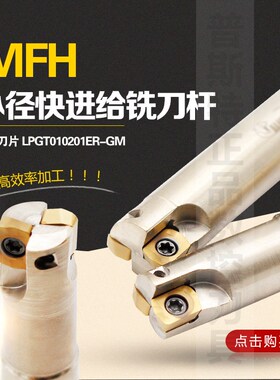 悍狮霸快进给MFH小径快进给数控铣刀杆LPGT010201ER-GM刀片