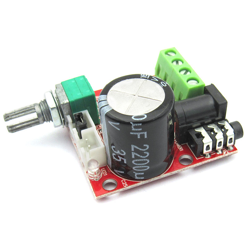 PAM8610迷你功放板dc8v-12V 10W+10W纯D类立体声 功放板模块diy