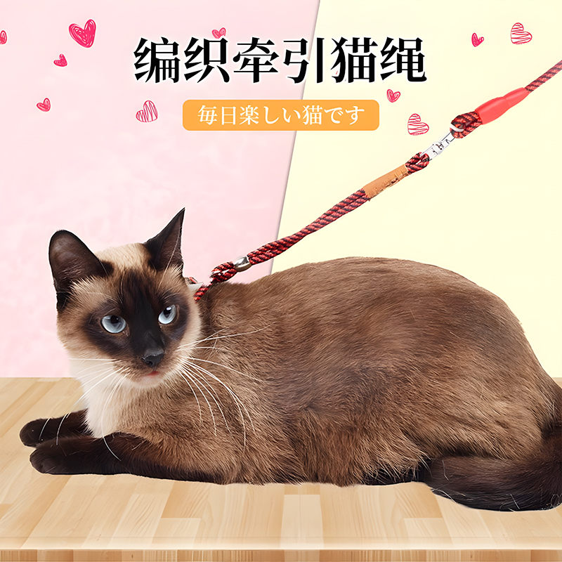 大号猫咪牵引绳防挣脱专用猫绳