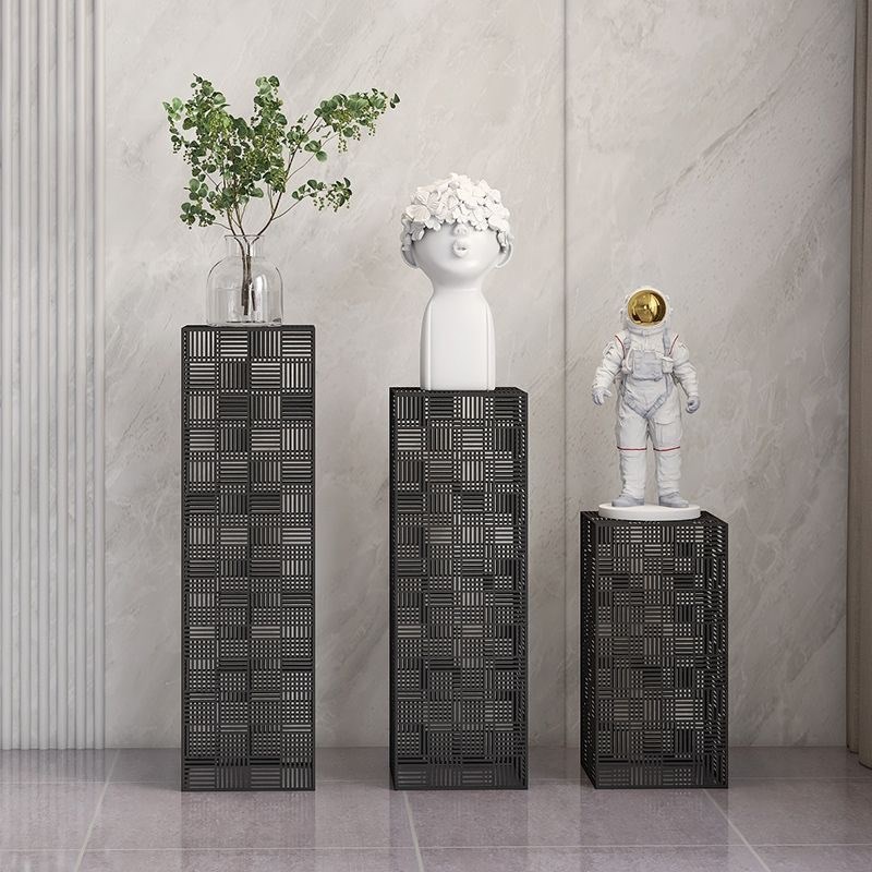 现代简约铁艺花架客厅角边几室内网红摆件阳台轻奢置物架落地