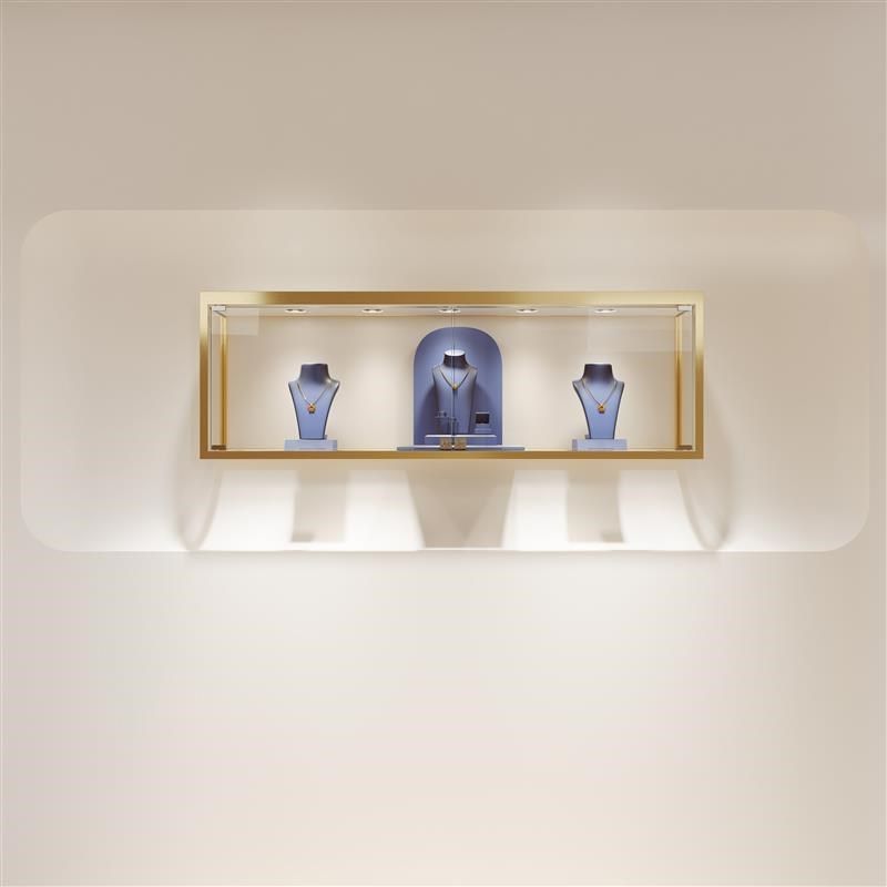 珠宝饰品展示柜上墙挂壁柜嵌入式手办模型玻璃吊柜小型台桌面直销