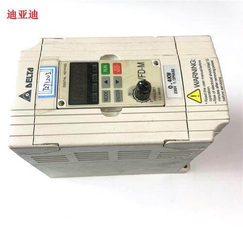 VFD004M21A原装拆保修3个月台达变频器VFD-M迷你系列200v  0.4kw