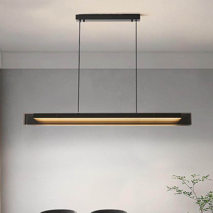 意式极简餐厅吊灯设计师现代简约全光谱一字吧台餐桌长条灯