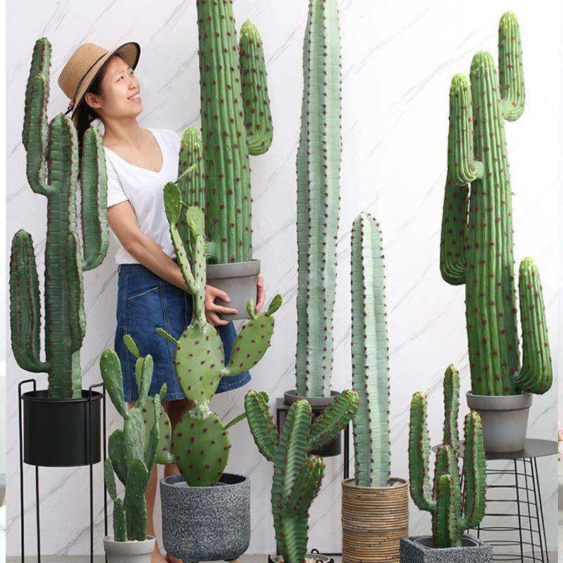 罗曼妈妈北欧仿真植物盆栽假仙人掌大型落地装饰客厅室内盆景绿植,特色手工艺,其他特色工艺品,淘宝优惠券,粉丝福利购,淘宝优惠卷