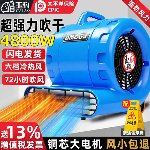 玉豹品牌商用吹地机 大功率地面吹干机 家用除湿除臭吹风机
