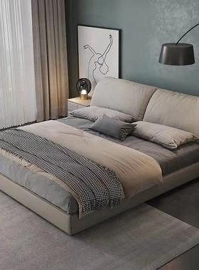 大象耳朵科技布床免洗布艺羽42925绒砂床主卧布婚床软包网红大BA